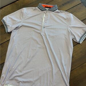 Greyson Men's Polo with Gray and Orange Accents